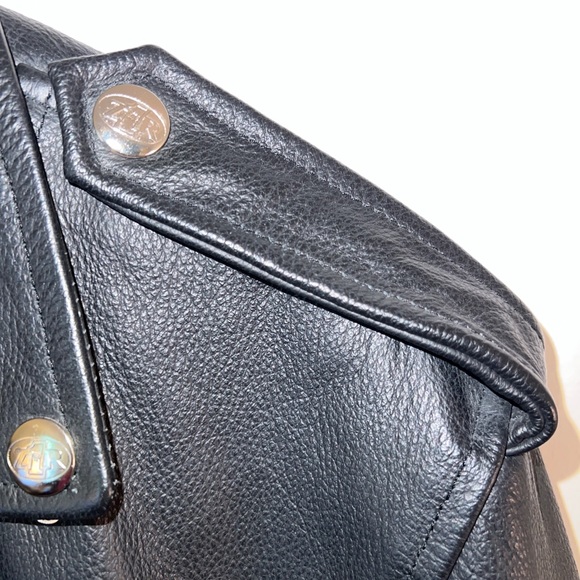 Womens Size 14 Vintage Black Leather Z1R Motorcycle Quilted Jacket - Picture 9 of 9